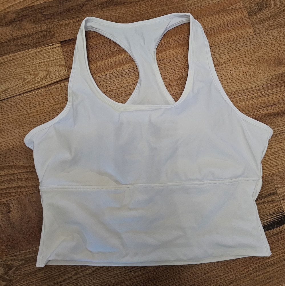 Halara bra top white size Large